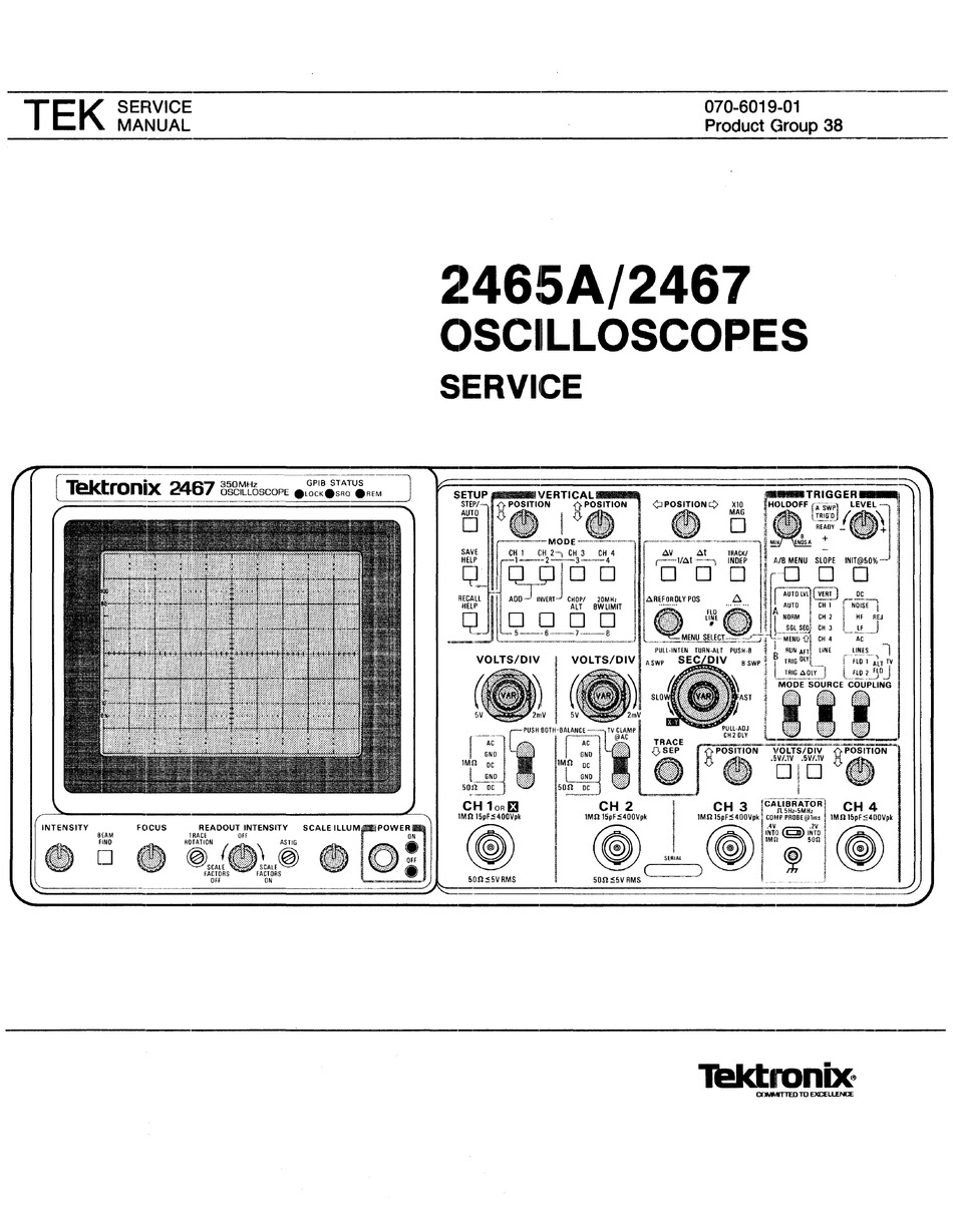 TEKTRONIX 2465A SERVICE MANUAL Pdf Download | ManualsLib