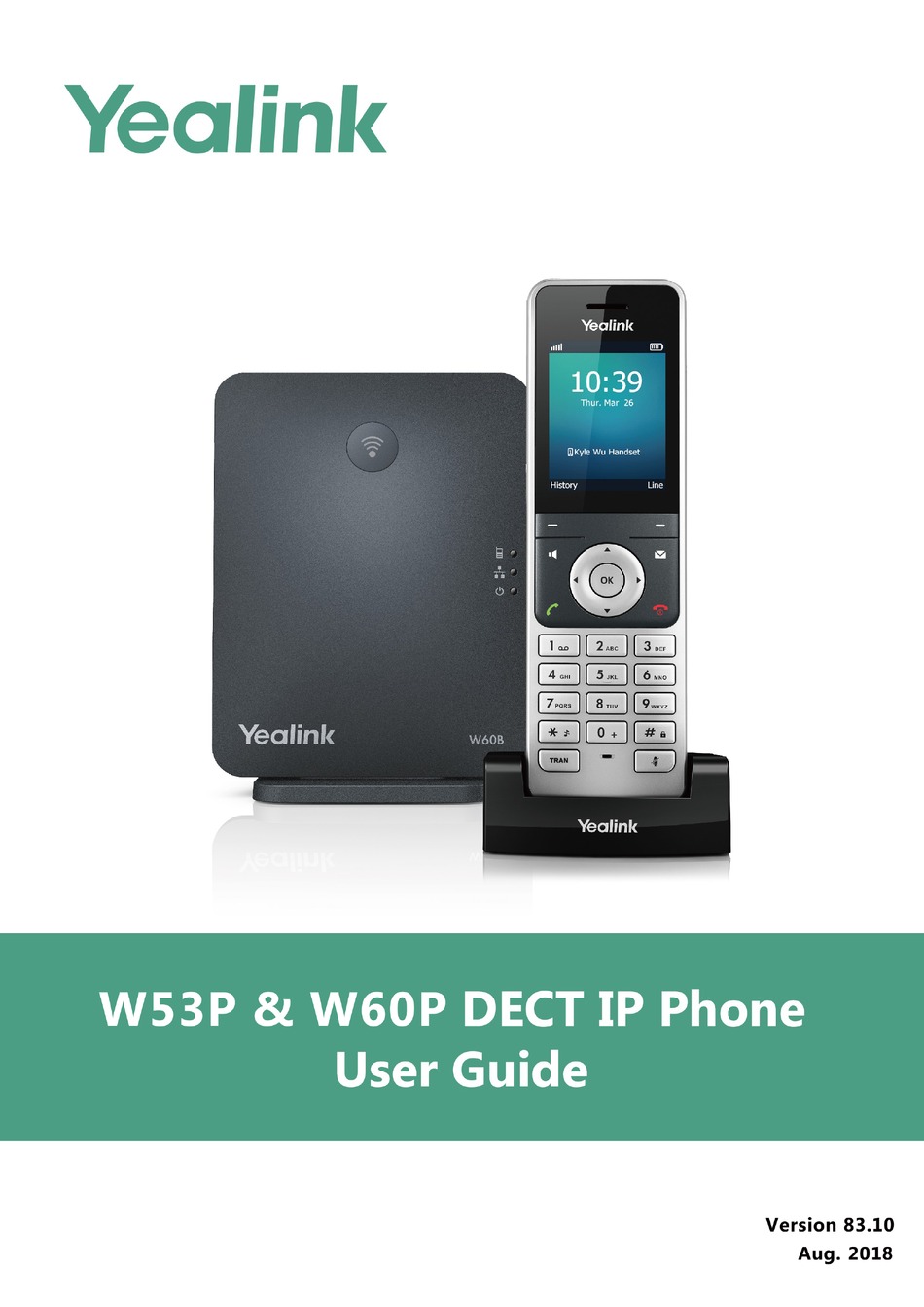 Yealink W P Ip Phone User Manual Manualslib