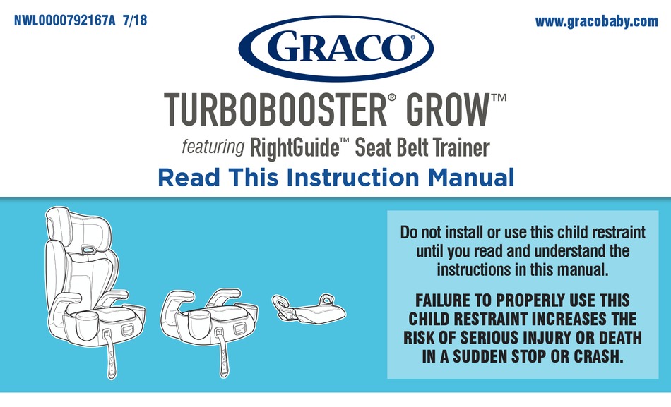 Graco Turbobooster Grow Rightguide Instruction Manual Pdf Download Manualslib