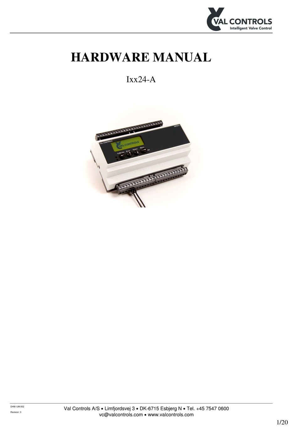 VAL CONTROLS IHP24A CONTROLLER HARDWARE MANUAL ManualsLib