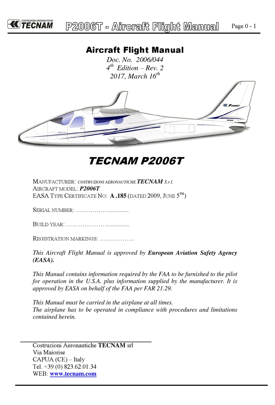 Tecnam P2006t Aircraft Flight Manual Pdf Download Manualslib Tecnam P2006t Aircraft Flight Manual Pdf Download Manualslib