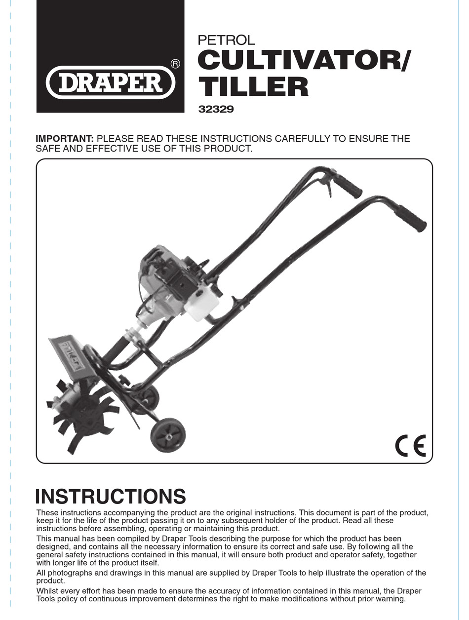 DRAPER 32329 TILLER INSTRUCTIONS MANUAL ManualsLib