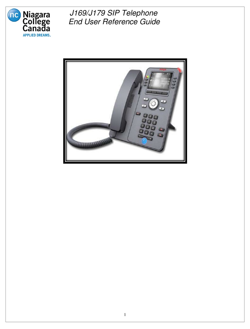 AVAYA J179 TELEPHONE END USER REFERENCE MANUAL | ManualsLib