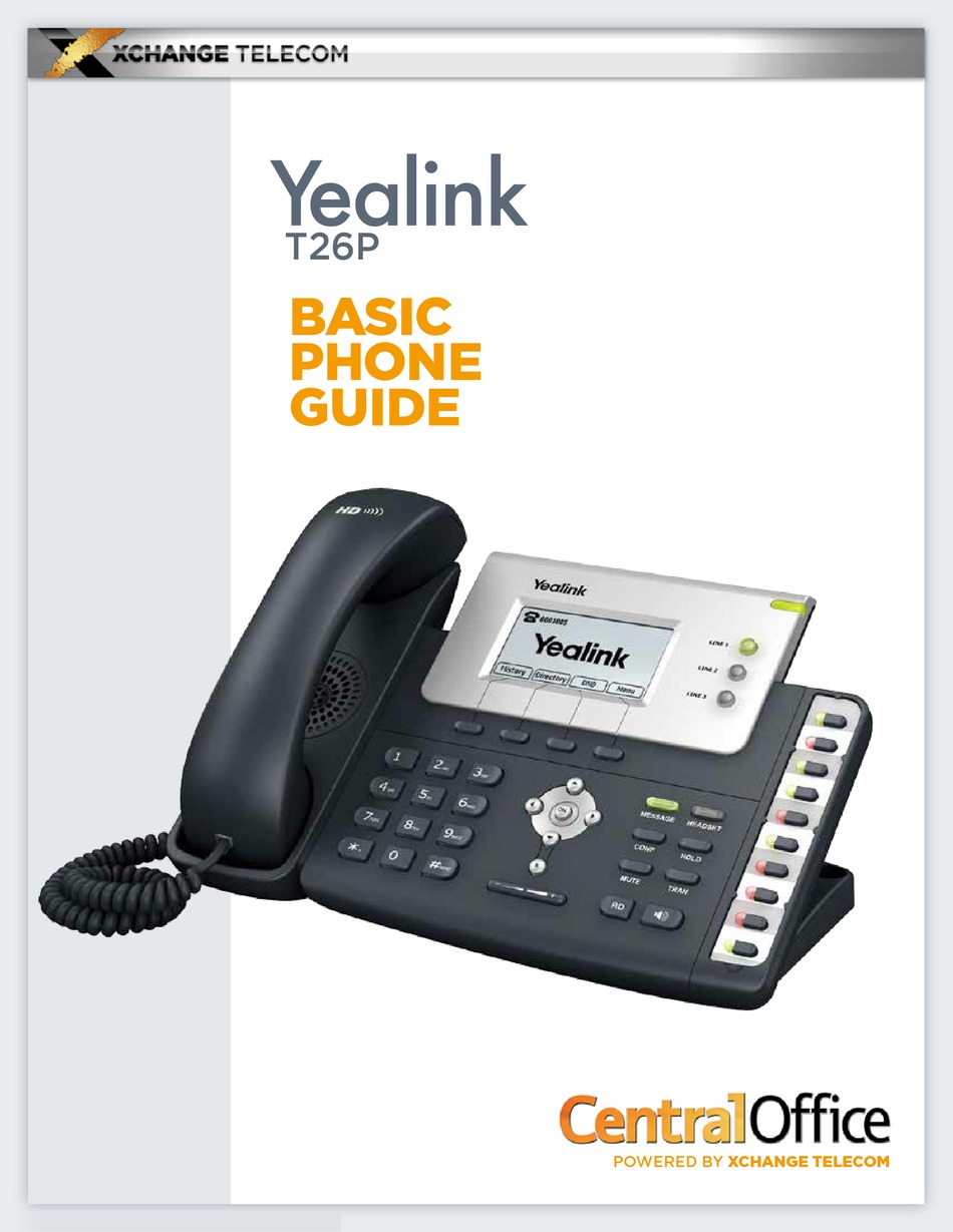 YEALINK T26P TELEPHONE BASIC MANUAL | ManualsLib