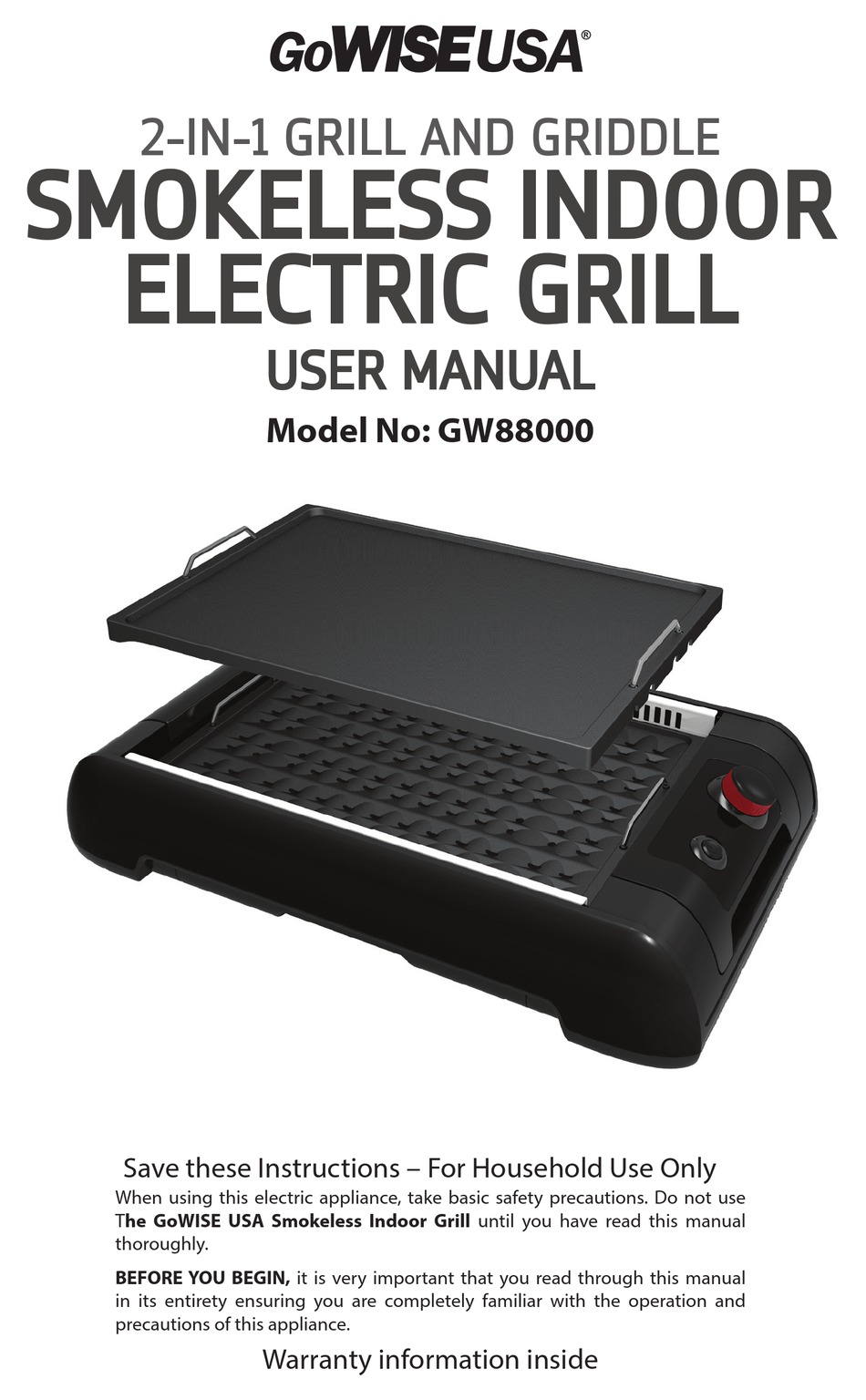 gowise usa smokeless grill and griddle