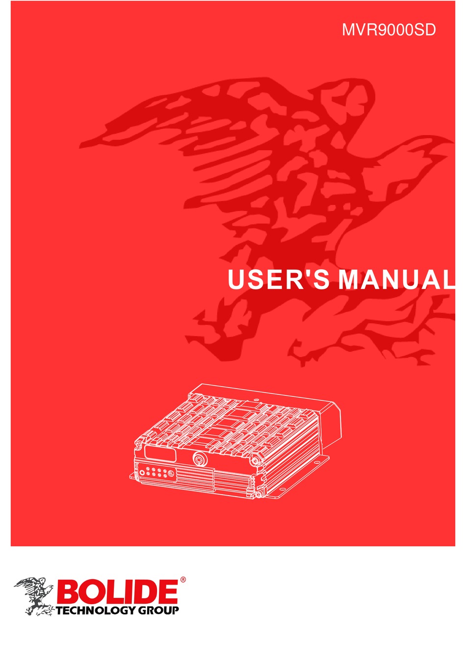 BOLIDE MVR9000SD DVR USER MANUAL ManualsLib