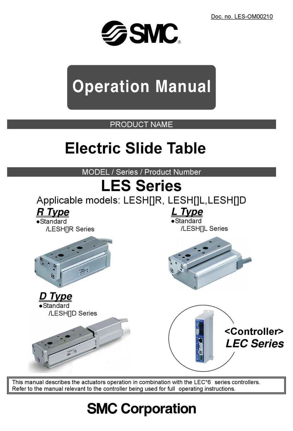 SMC NETWORKS LES SERIES CONTROLLER OPERATION MANUAL | ManualsLib