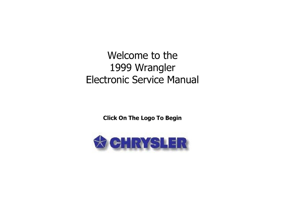 JEEP WRANGLER 1999 AUTOMOBILE ELECTRONIC SERVICE MANUAL | ManualsLib