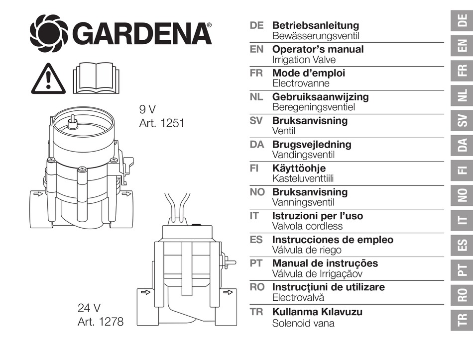 Gardena ventil 24v bedienungsanleitung