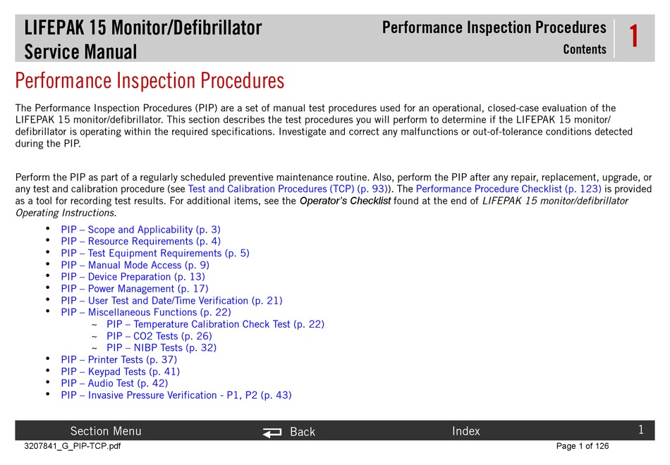 PHYSIO CONTROL LIFEPAK 15 SERVICE MANUAL Pdf Download | ManualsLib