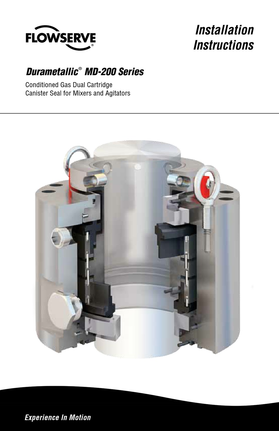 FLOWSERVE DURAMETALLIC MD200 SERIES INSTALLATION INSTRUCTIONS MANUAL
