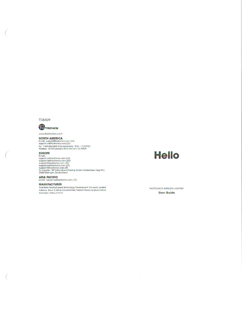 TAOTRONICS TT-BA09 USER MANUAL Pdf Download | ManualsLib