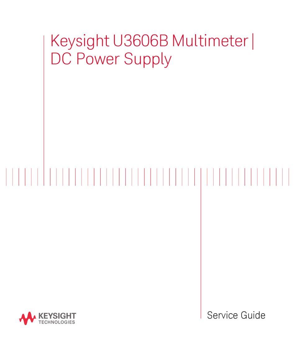 KEYSIGHT U3606B MULTIMETER SERVICE MANUAL ManualsLib
