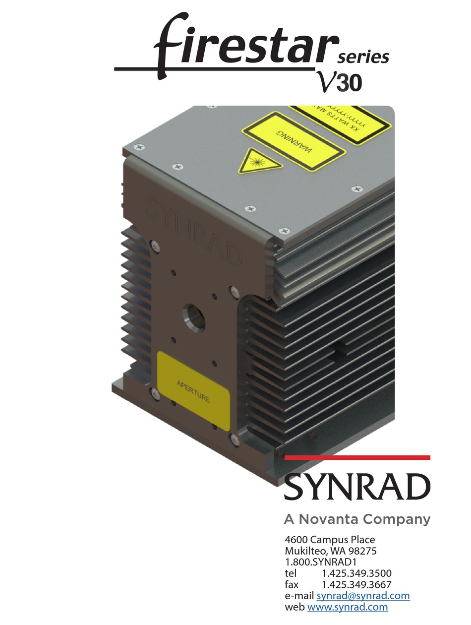 SYNRAD FIRESTAR SERIES OPERATOR