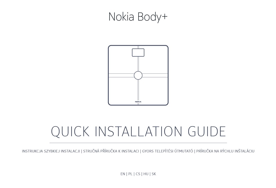 NOKIA BODY+ SCALES QUICK INSTALLATION MANUAL ManualsLib