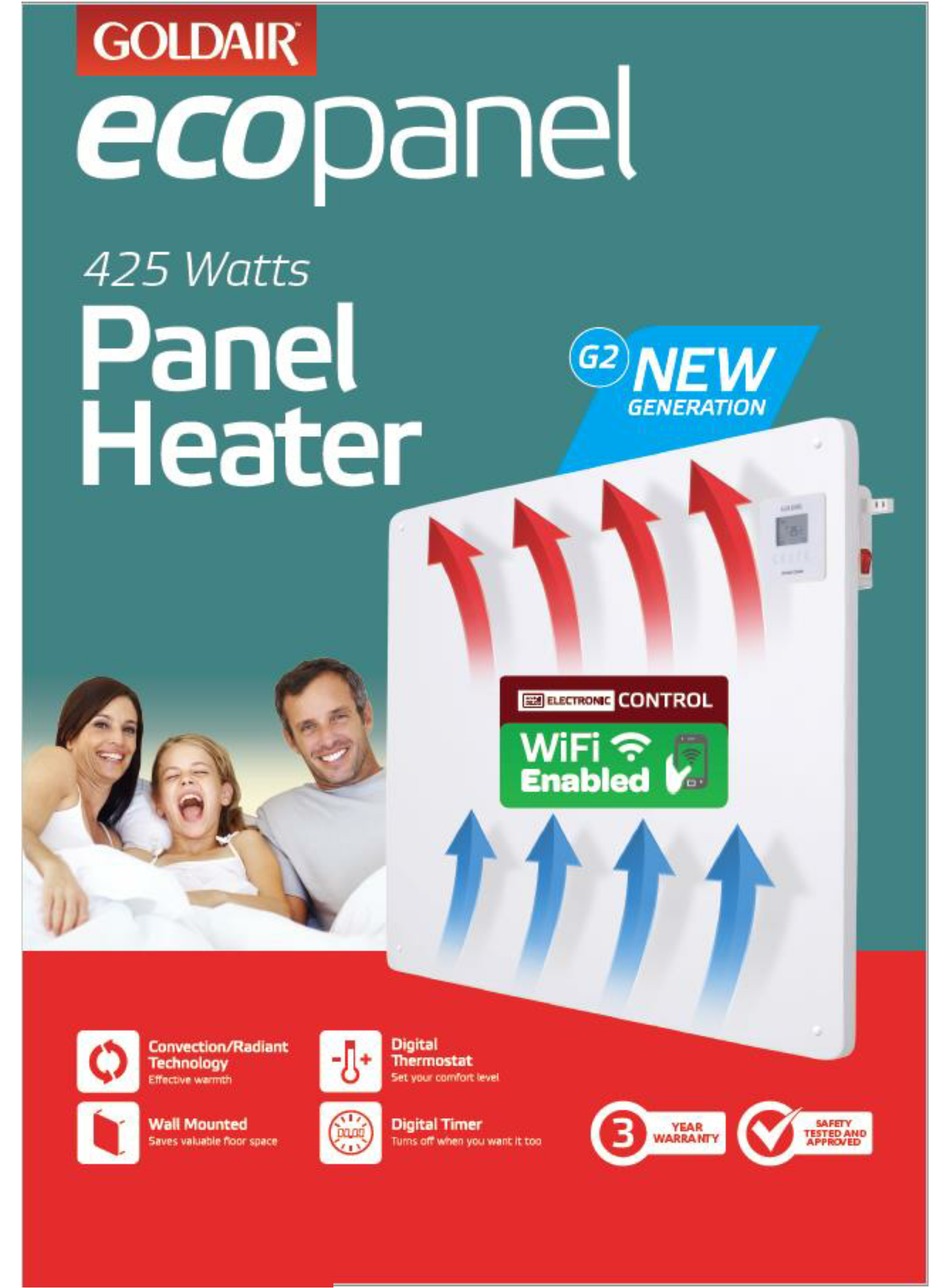 GOLDAIR ECOPANEL GEPH215 HEATER MANUAL | ManualsLib