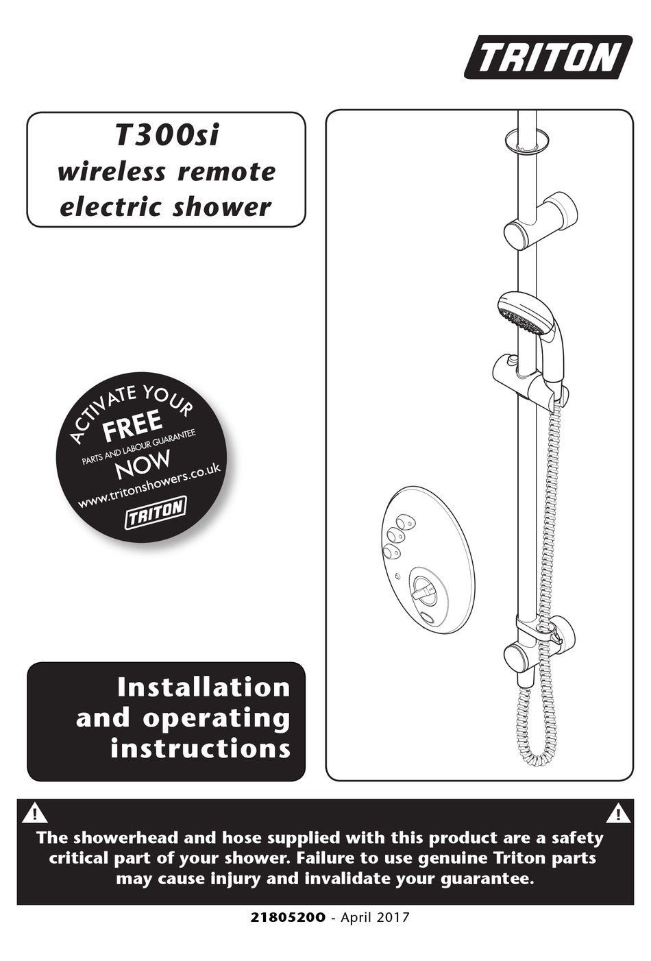TRITON T300SI INSTALLATION AND OPERATING INSTRUCTIONS MANUAL Pdf