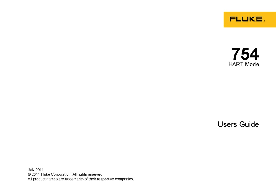 FLUKE 754 USER MANUAL Pdf Download | ManualsLib