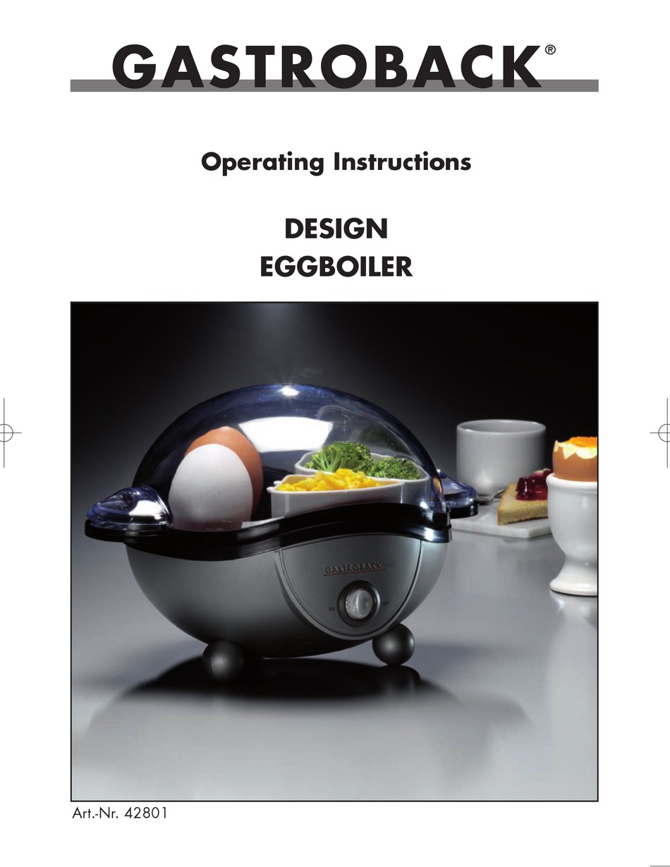 GASTROBACK 42801 EGG COOKER OPERATING INSTRUCTIONS MANUAL ManualsLib