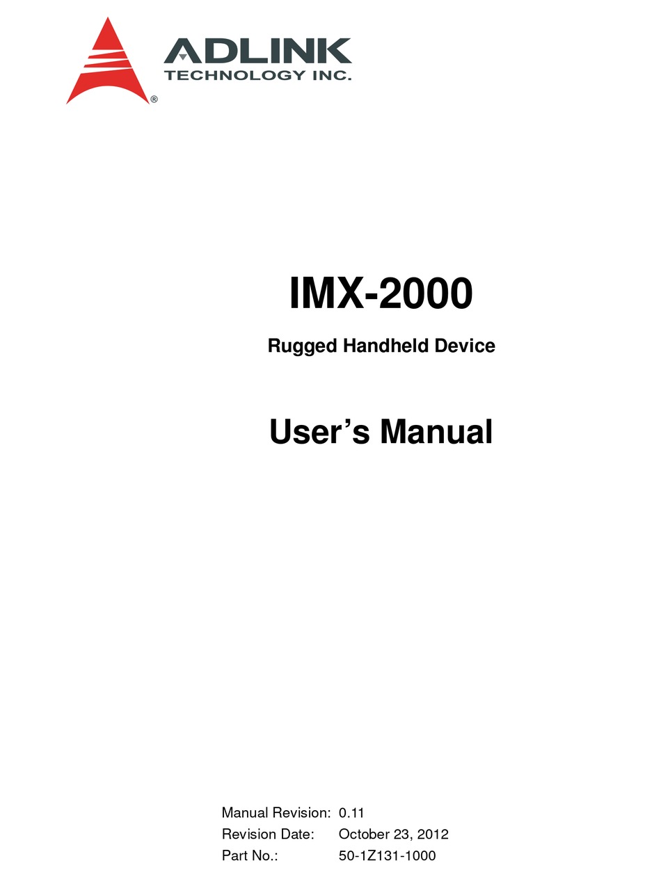 Adlink Technology Imx 2000 User Manual Pdf Download Manualslib