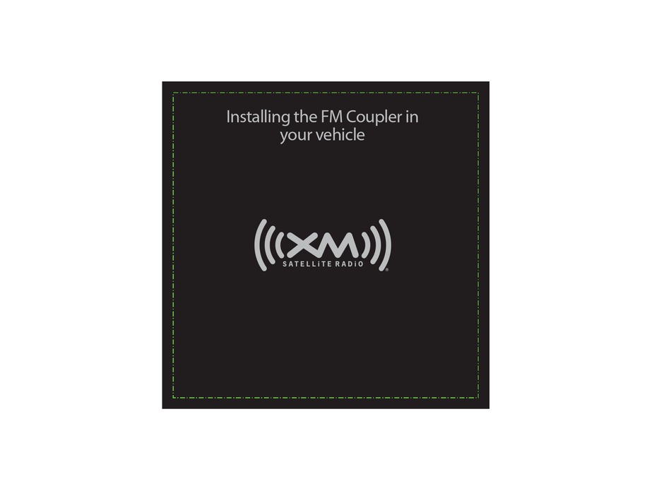 XM RADIO FM COUPLER ANTENNA USER MANUAL ManualsLib