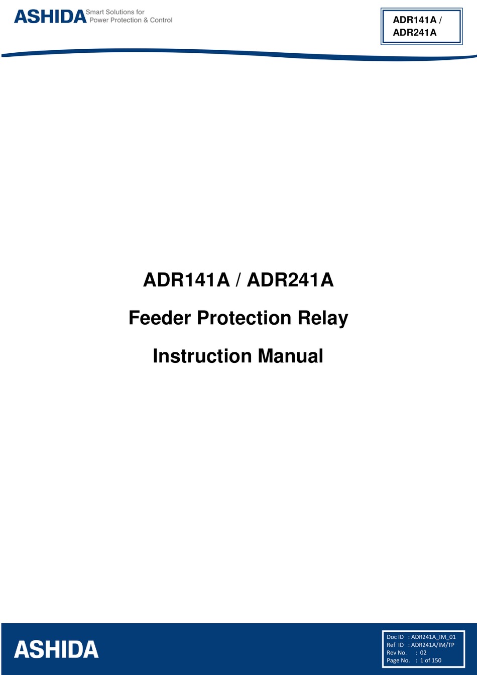 ASHIDA ADR141A RELAY INSTRUCTION MANUAL ManualsLib