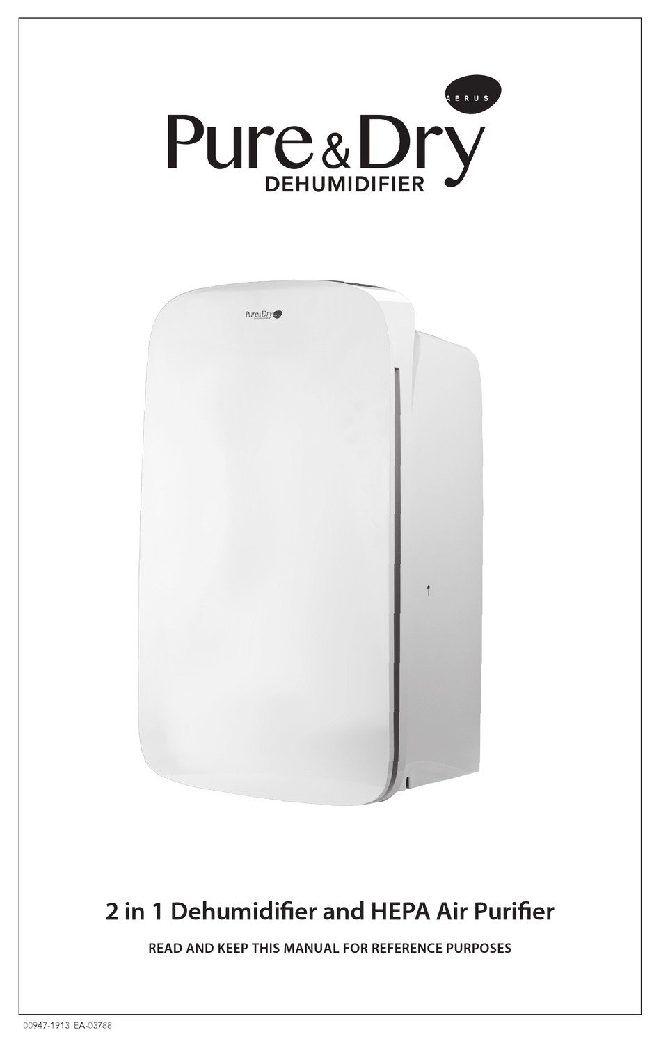 pure & dry hepa70 dehumidifier and air purifier