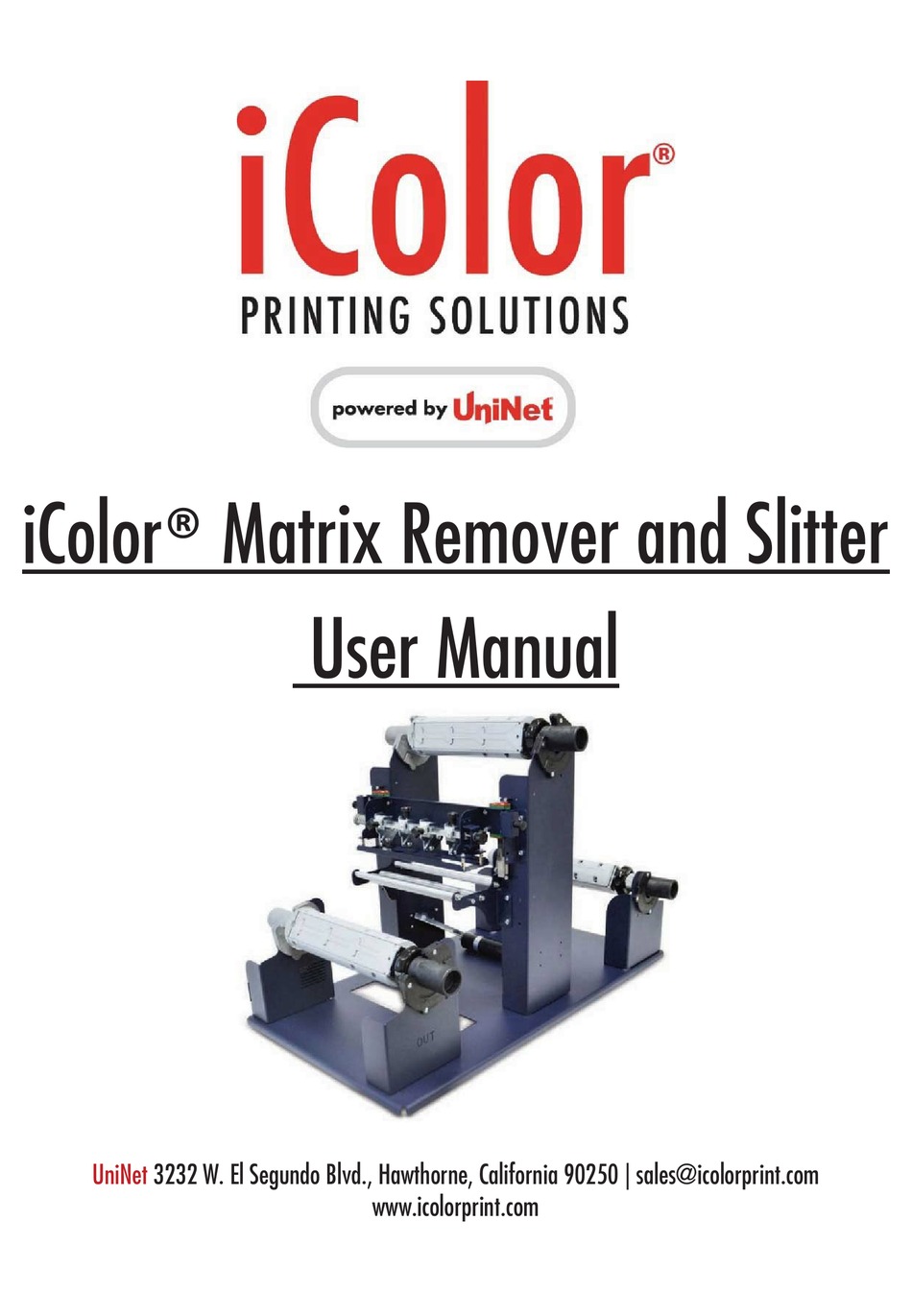 UNINET ICOLOR SERIES FINISHER USER MANUAL ManualsLib   Uninet Icolor Series 