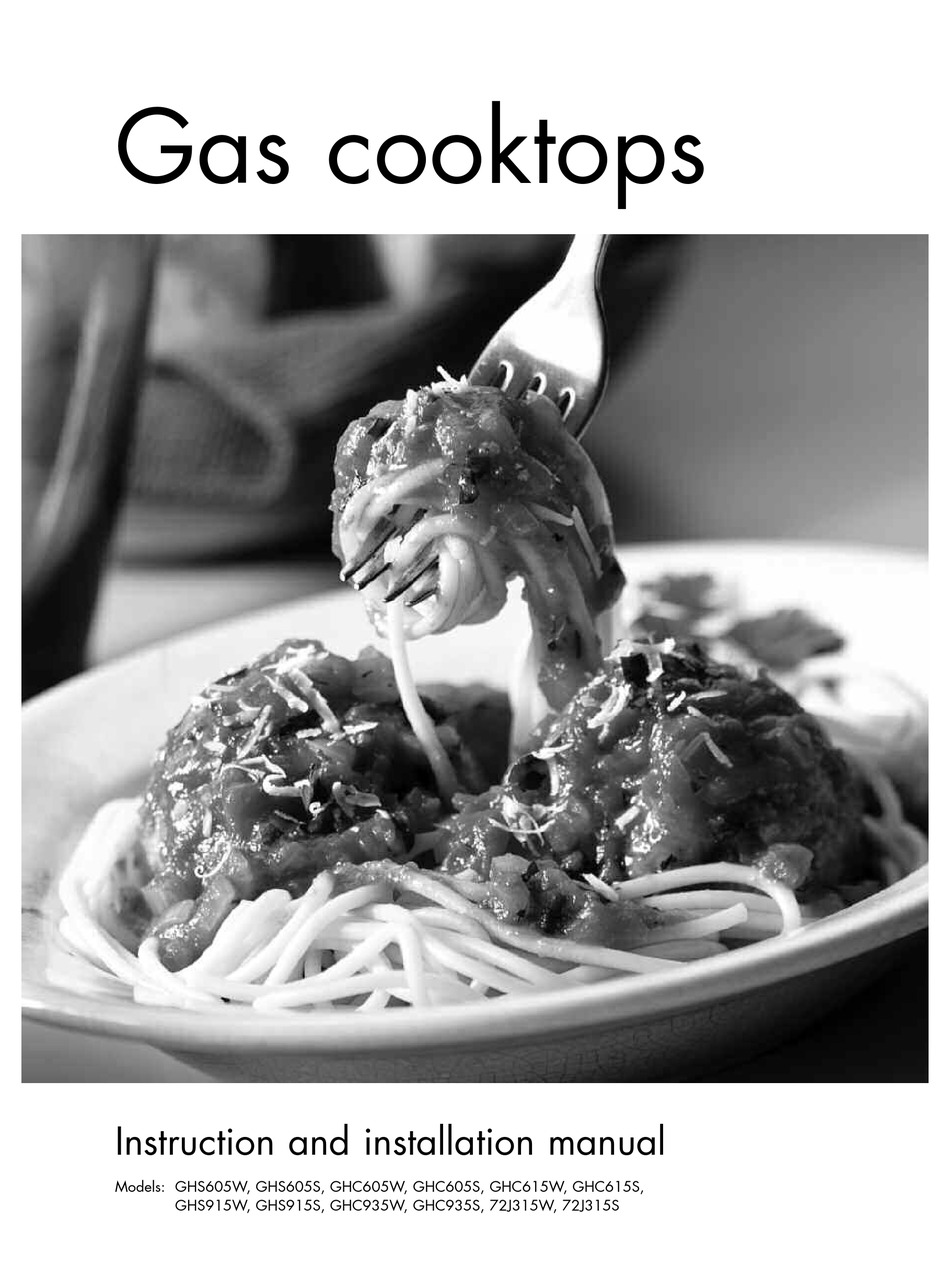 ELECTROLUX GHS605W INSTRUCTION AND INSTALLATION MANUAL Pdf Download