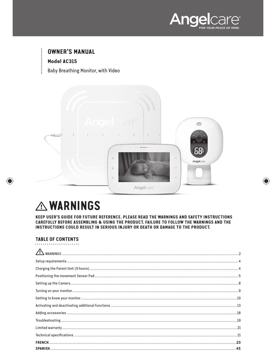 Angelcare baby best sale monitor ac315