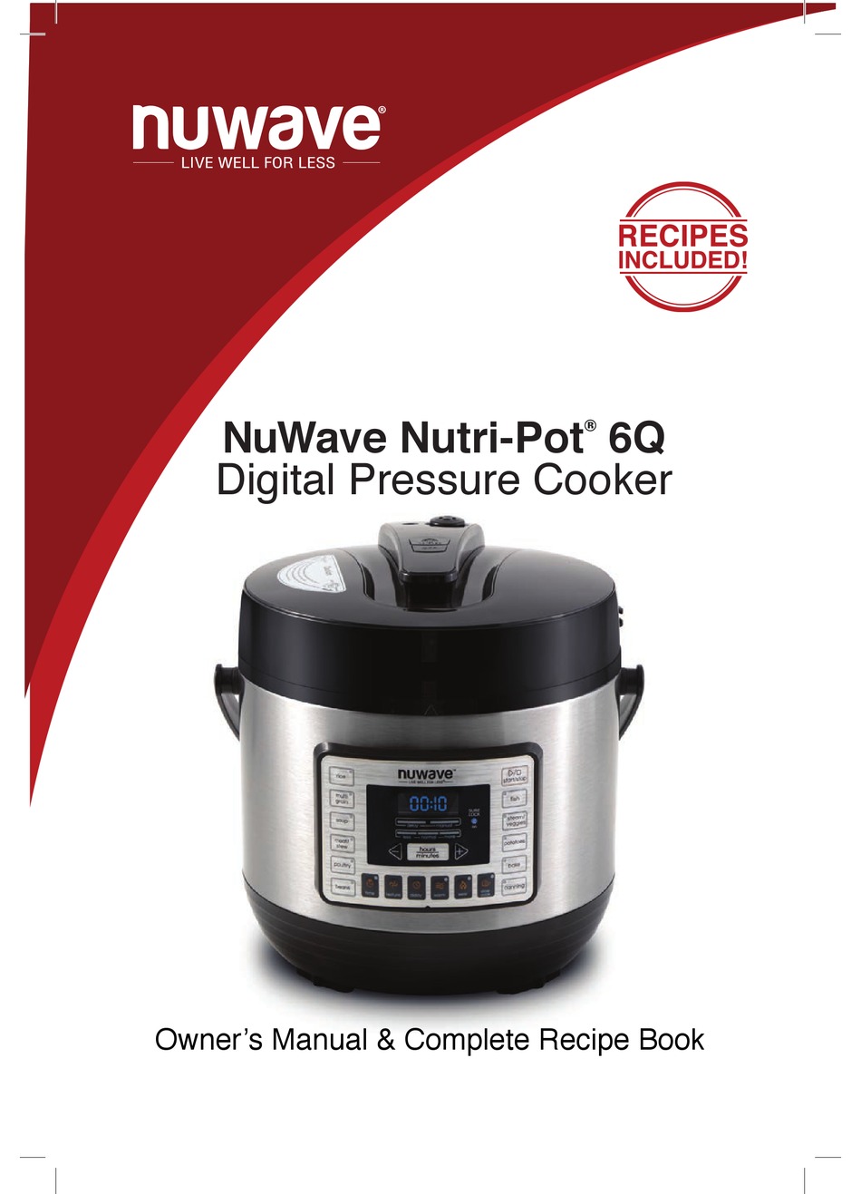 nuwave 6 qt pressure cooker manual