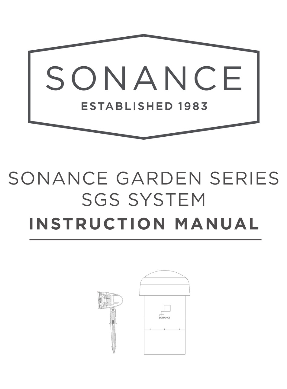 sonance garden series manual