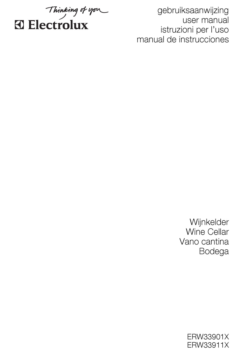 ELECTROLUX ERW33901X WINE COOLER USER MANUAL ManualsLib