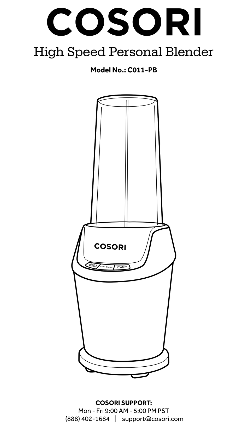 COSORI C011PB BLENDER MANUAL ManualsLib