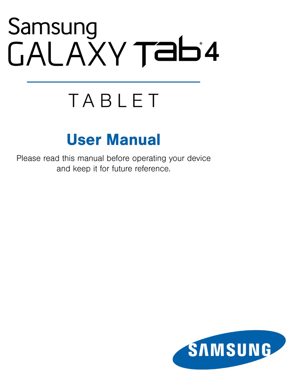 SAMSUNG GALAXY TAB4 TABLET USER MANUAL | ManualsLib