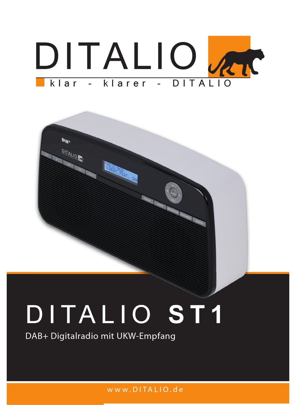 TECHNISAT DITALIO ST1 RADIO ENGLISH MANUAL | ManualsLib