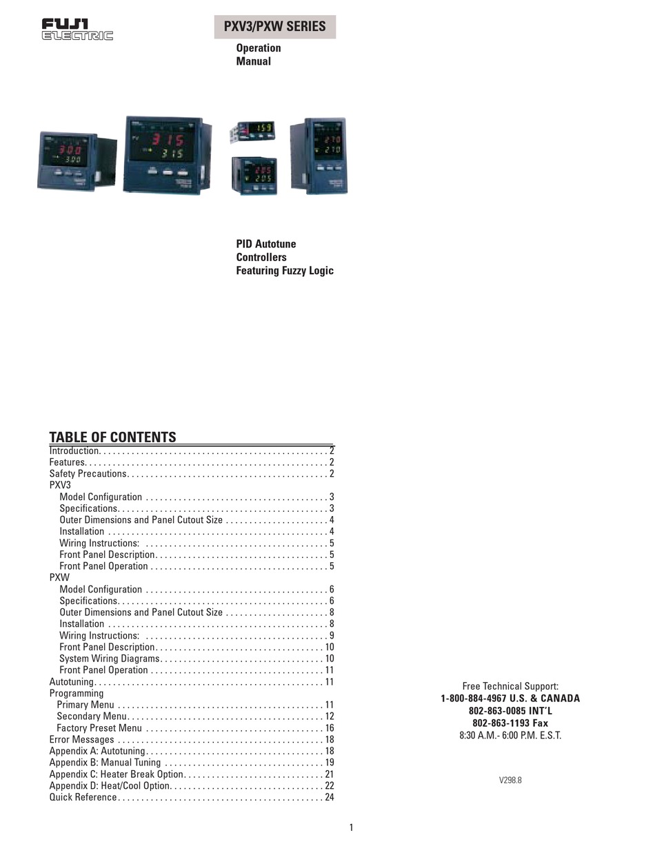 Fuji Electric Pxv3 Series Operation Manual Pdf Download Manualslib