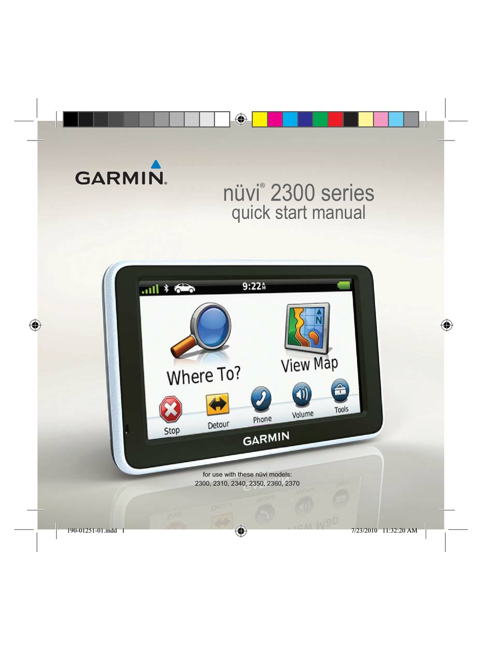 GARMIN NÜVI 2300 SERIES GPS QUICK START MANUAL ManualsLib