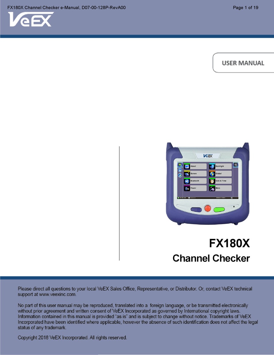 VEEX FX X USER MANUAL Pdf Download ManualsLib