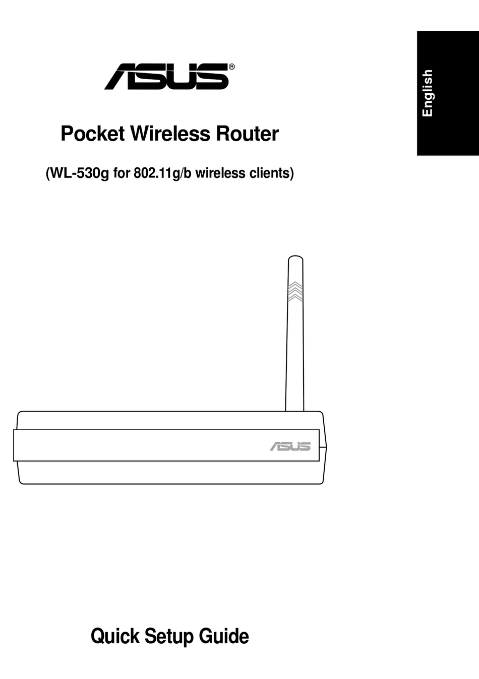 ASUS WL-530G NETWORK ROUTER QUICK SETUP MANUAL | ManualsLib