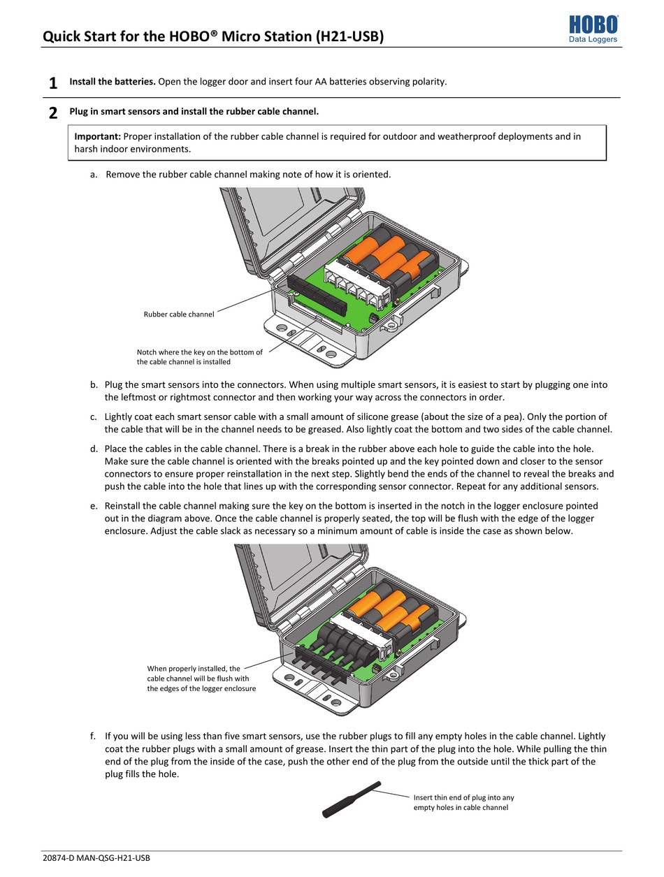 HOBO MICRO STATION DATA LOGGER QUICK START ManualsLib