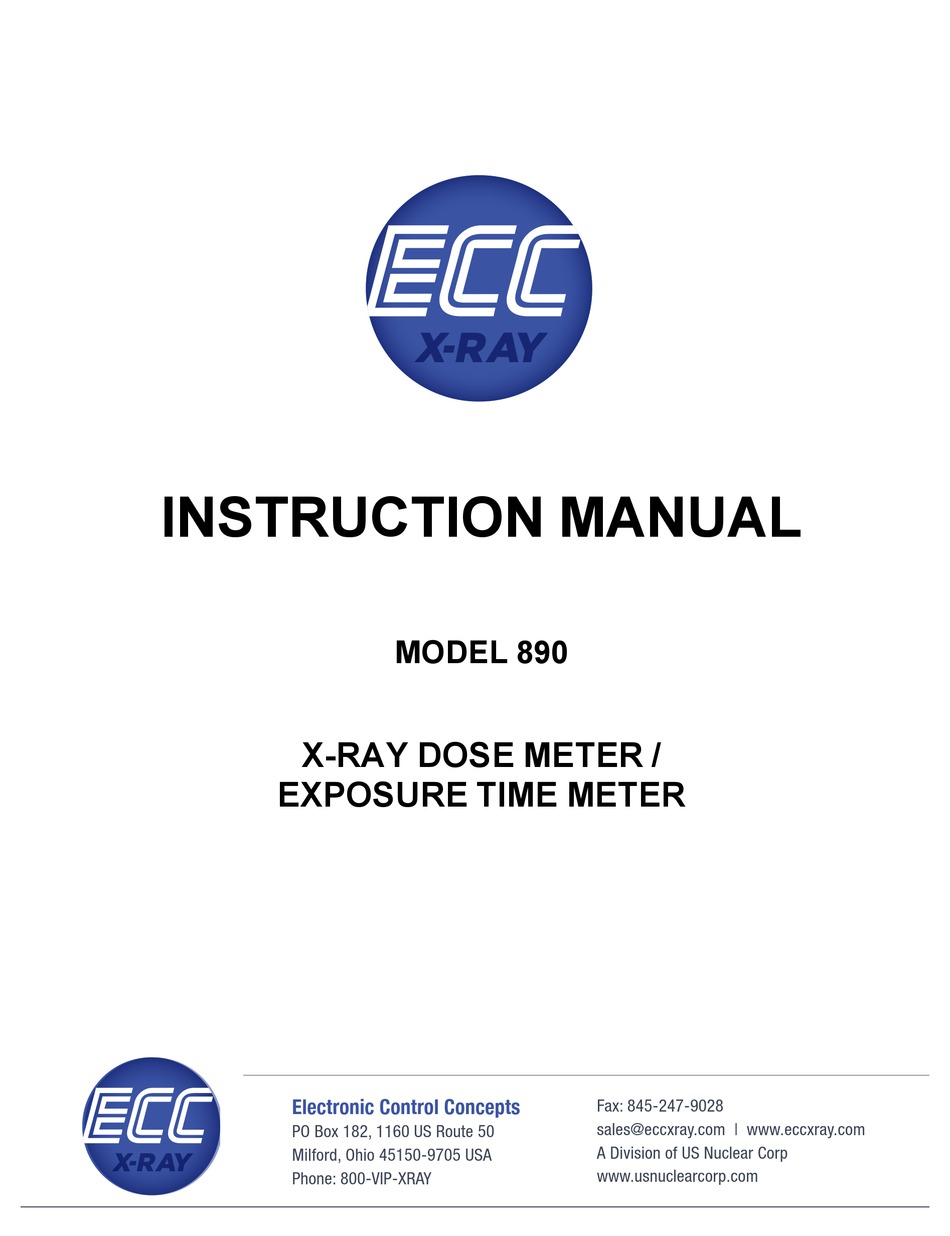 ELECTRONIC CONTROL CONCEPTS 890 INSTRUCTION MANUAL Pdf Download