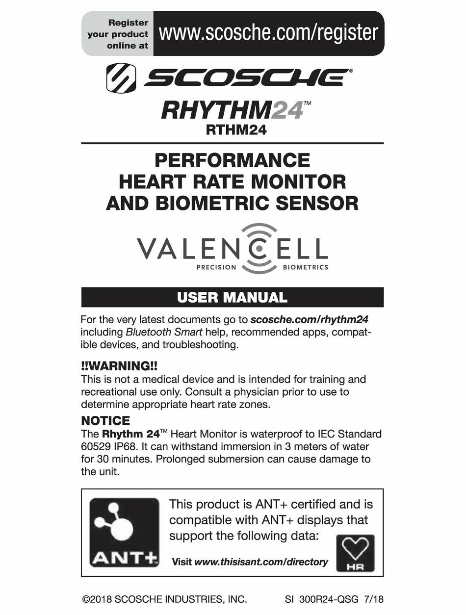 scosche heart rate monity manual