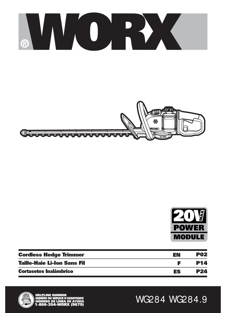 WORX WG284 USER MANUAL Pdf Download | ManualsLib