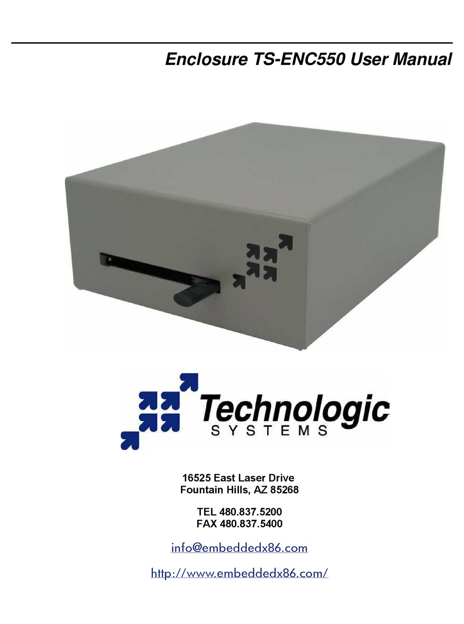 TECHNOLOGIC SYSTEMS TSENC550 ENCLOSURE USER MANUAL ManualsLib