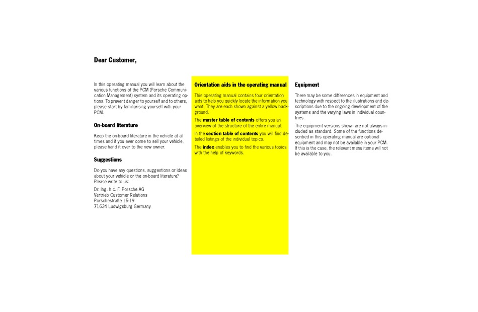 Porsche Pcm3 1 Operating Manual Pdf Download Manualslib