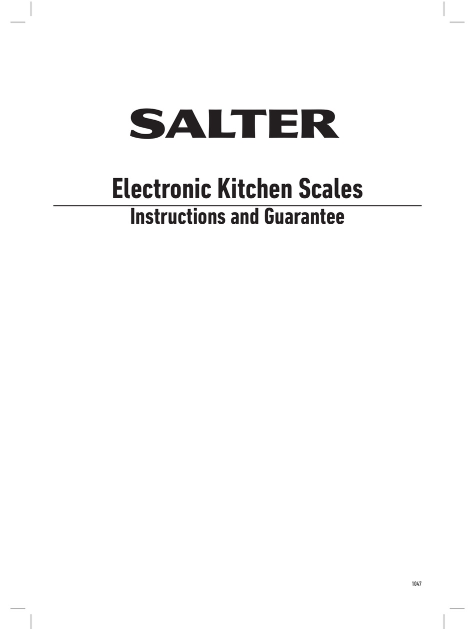 HOMEDICS SALTER SCALES INSTRUCTIONS AND GUARANTEE ManualsLib   Homedics Salter 