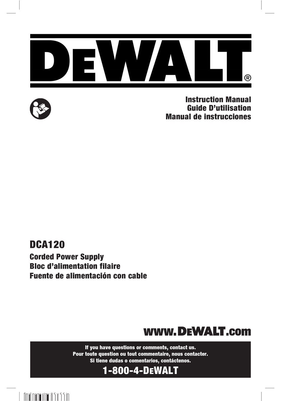 Dewalt dca120 online