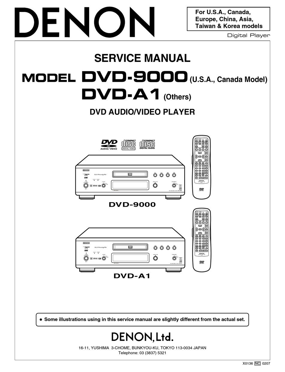 Denon Dvd 9000 Dvd Player Service Manual Manualslib