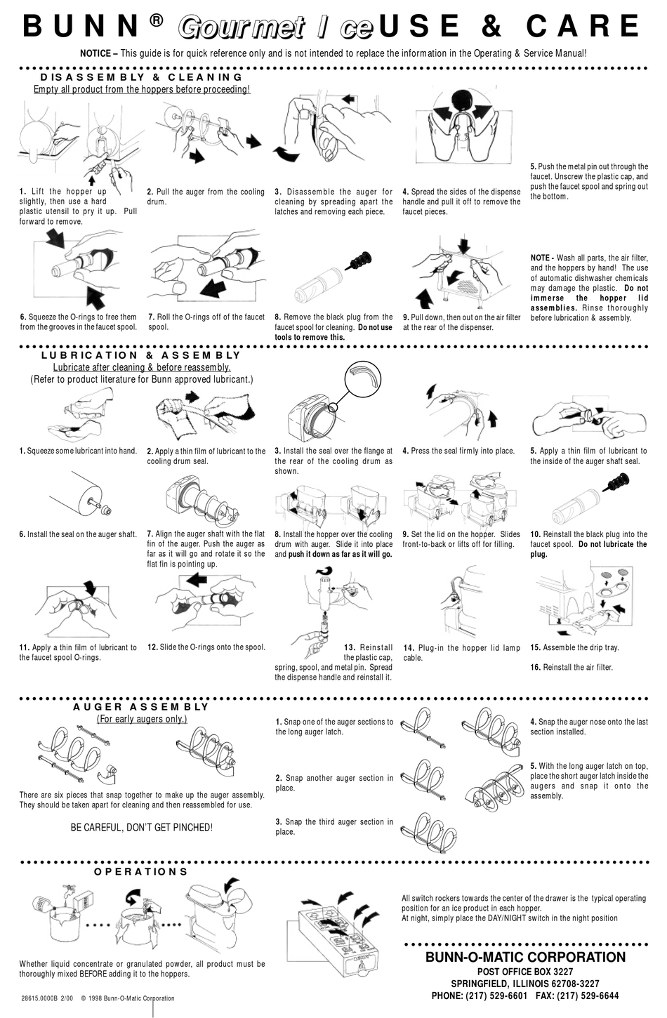 BUNN GOURMET ICE BEVERAGE DISPENSER USE & CARE ManualsLib